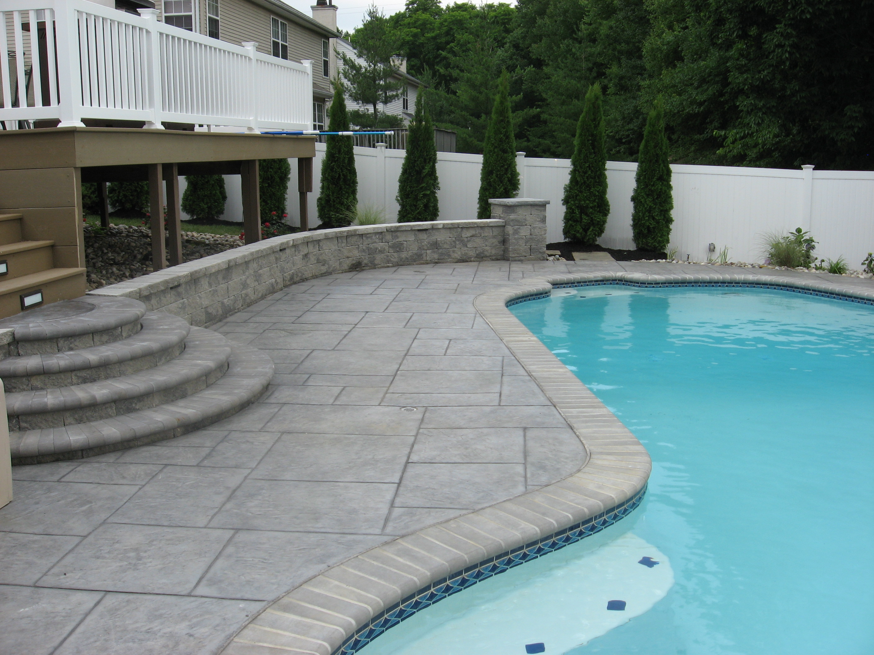 Stamped Concrete Swimming Pool Decks