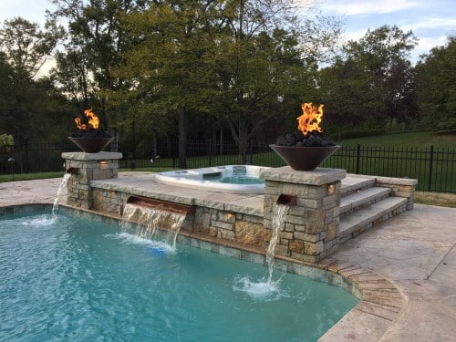 pool and hot tub